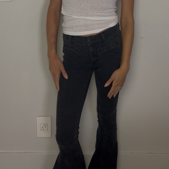 Free People Black Flare Jeans - Picture 1 of 7